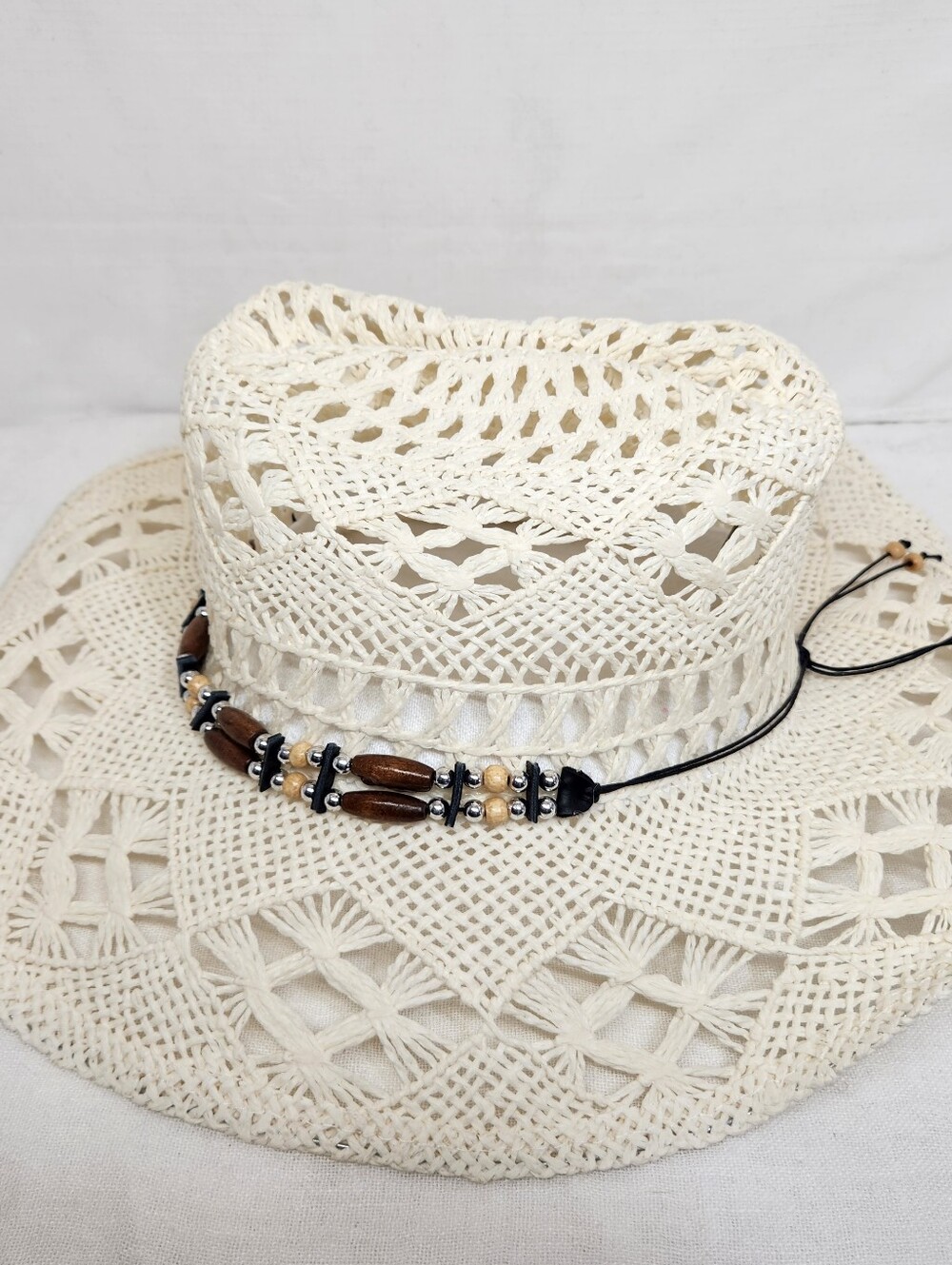 Turner Hats Womens OSFM White Paper Weaved Western Cowboy Hat Straw